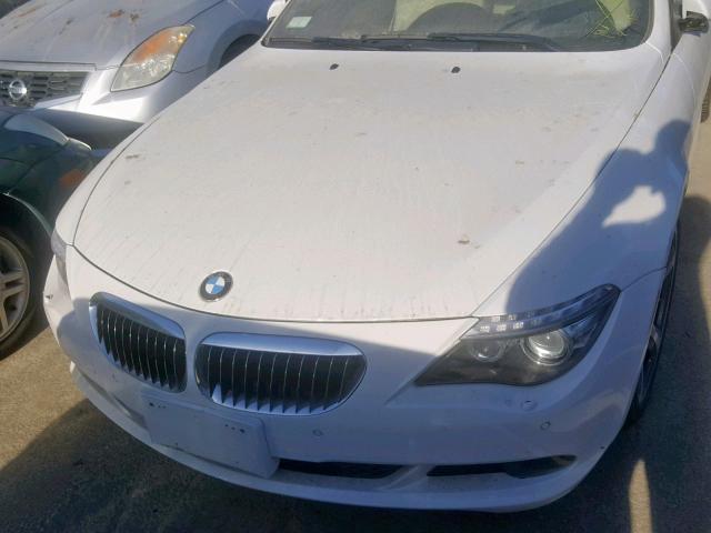 WBAEB53568CX62776 - 2008 BMW 650 I WHITE photo 7