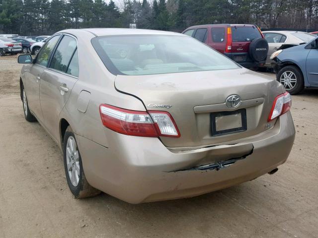 4T1BB46K68U059847 - 2008 TOYOTA CAMRY HYBR TAN photo 3