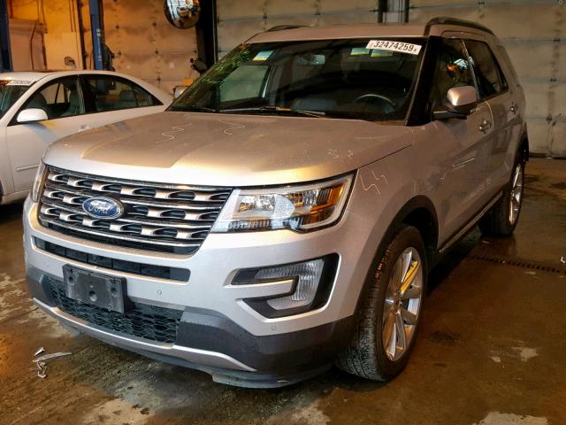 1FM5K8F82HGC70096 - 2017 FORD EXPLORER L SILVER photo 2