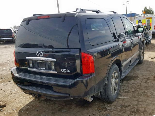 5N3AA08C87N805356 - 2007 INFINITI QX56 BLACK photo 4