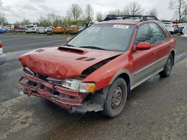 JF1GF6554SH814084 - 1995 SUBARU IMPREZA LX MAROON photo 2