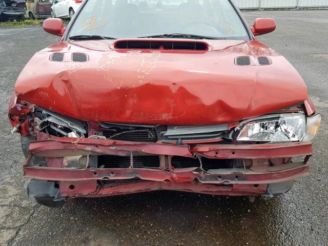 JF1GF6554SH814084 - 1995 SUBARU IMPREZA LX MAROON photo 9