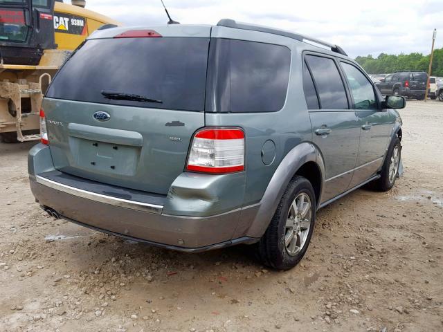 1FMDK02W28GA25333 - 2008 FORD TAURUS X S GREEN photo 4