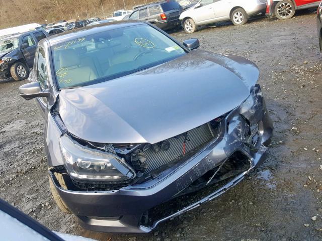 1HGCR3F81FA025589 - 2015 HONDA ACCORD EXL GRAY photo 1