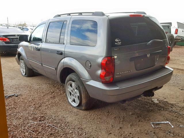 1D8HB48P77F551833 - 2007 DODGE DURANGO SL GRAY photo 3