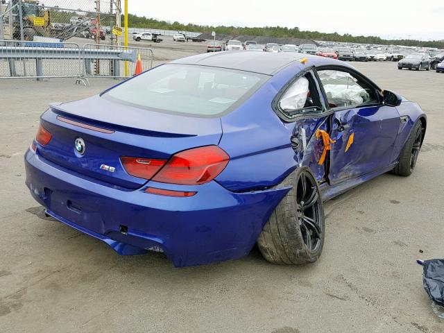 WBSLX9C5XED160030 - 2014 BMW M6 BLUE photo 4