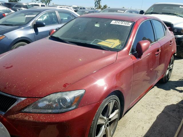 JTHBF5C2XC5175184 - 2012 LEXUS IS 250 RED photo 2