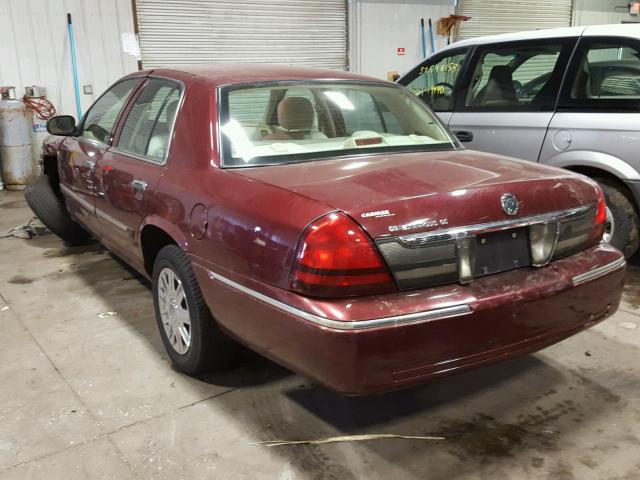 2MEFM74V96X613918 - 2006 MERCURY GRAND MARQ RED photo 3