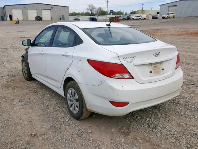 KMHCT4AE9GU027640 - 2016 HYUNDAI ACCENT SE WHITE photo 3