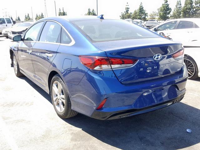 5NPE34AF2JH644594 - 2018 HYUNDAI SONATA SPO BLUE photo 3