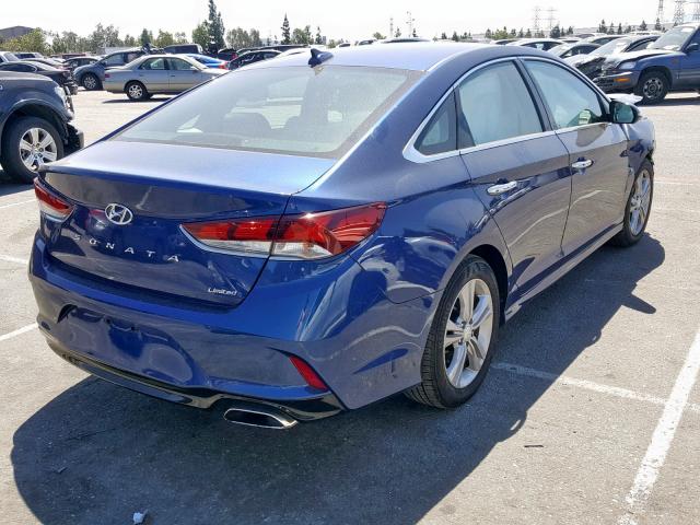 5NPE34AF2JH644594 - 2018 HYUNDAI SONATA SPO BLUE photo 4