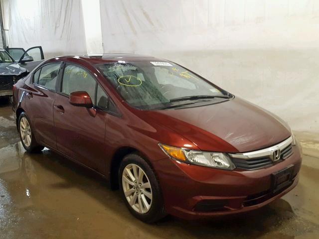 2HGFB2F98CH531597 - 2012 HONDA CIVIC EXL BURGUNDY photo 1