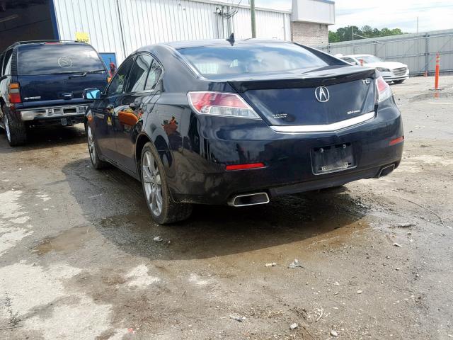 19UUA9F78DA002832 - 2013 ACURA TL ADVANCE BLACK photo 3