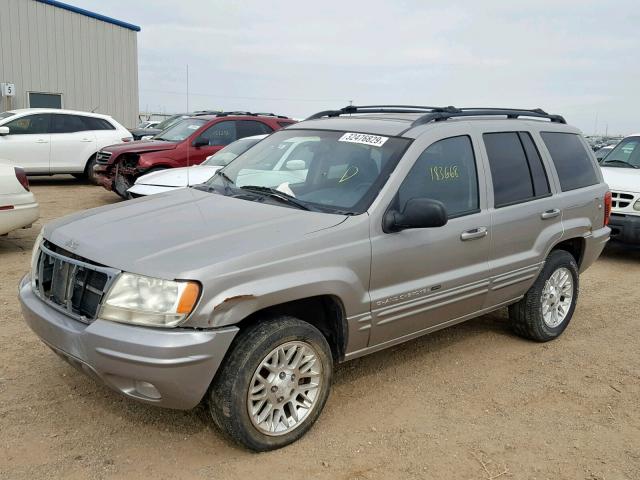 1J4GX58N92C188259 - 2002 JEEP GRAND CHER GRAY photo 2