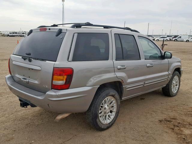 1J4GX58N92C188259 - 2002 JEEP GRAND CHER GRAY photo 4