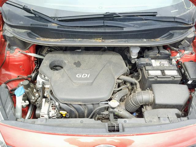 KNADN4A36D6121344 - 2013 KIA RIO EX RED photo 7