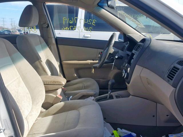 KNAFE121285530540 - 2008 KIA SPECTRA EX WHITE photo 5