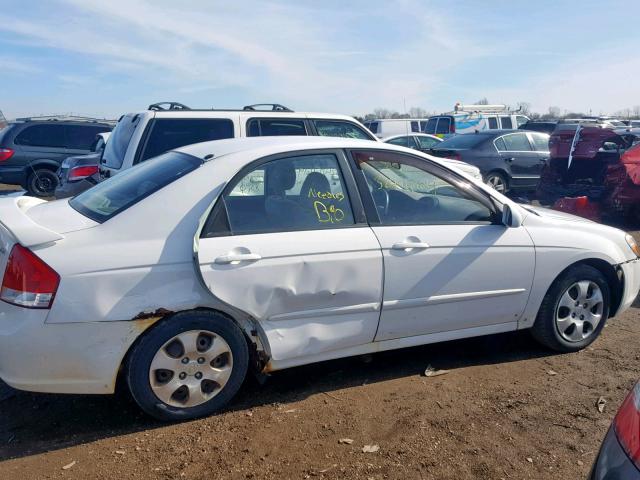 KNAFE121285530540 - 2008 KIA SPECTRA EX WHITE photo 9