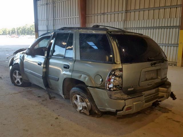 1GNDS13S342198119 - 2004 CHEVROLET TRAILBLAZE GREEN photo 3