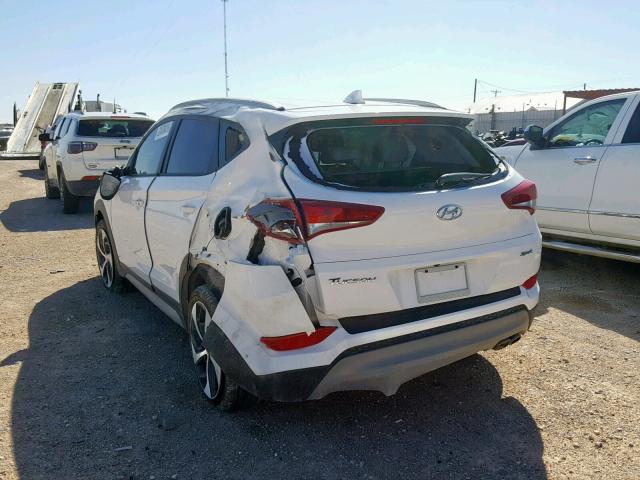 KM8J33AL1JU766752 - 2018 HYUNDAI TUCSON SPO WHITE photo 3