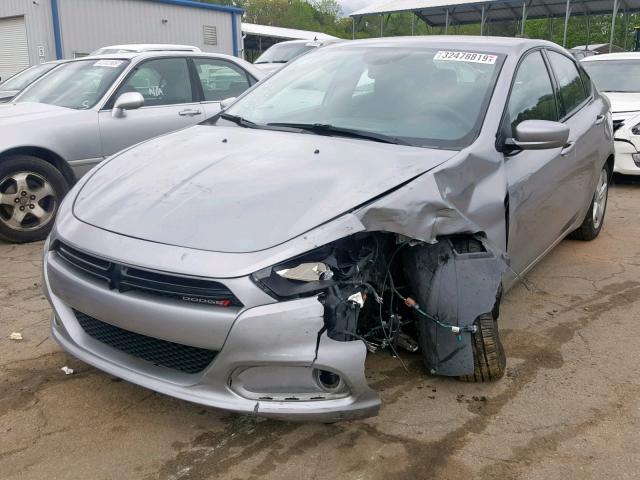 1C3CDFBB0GD660596 - 2016 DODGE DART SXT SILVER photo 2