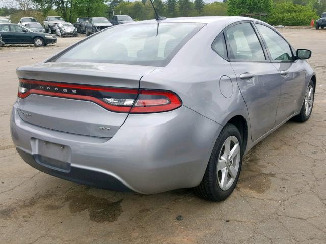 1C3CDFBB0GD660596 - 2016 DODGE DART SXT SILVER photo 4