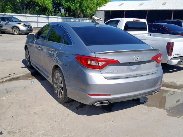 5NPE34AF3HH536057 - 2017 HYUNDAI SONATA SPO GRAY photo 3