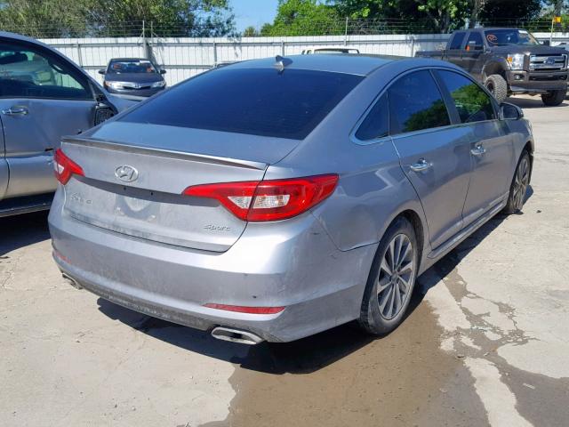 5NPE34AF3HH536057 - 2017 HYUNDAI SONATA SPO GRAY photo 4