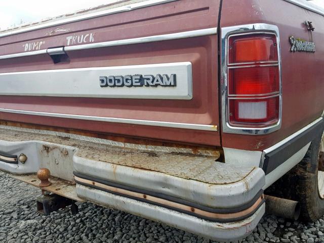 1B7JD24W9ES265806 - 1984 DODGE D-SERIES D WHITE photo 9