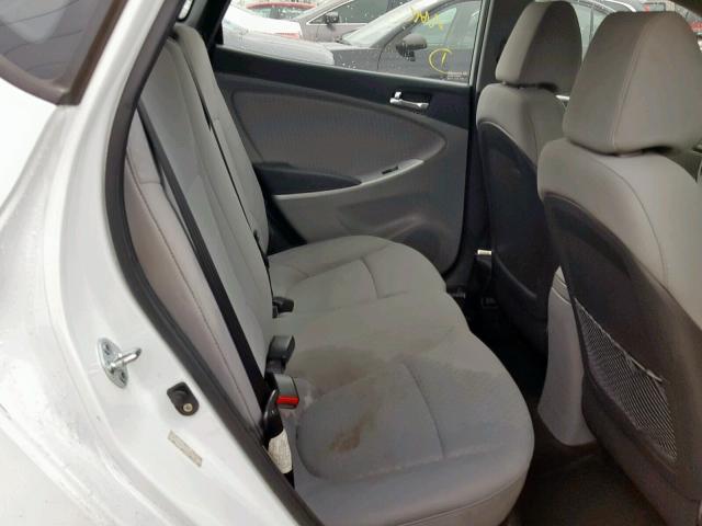 KMHCU5AE1CU041769 - 2012 HYUNDAI ACCENT GLS WHITE photo 6