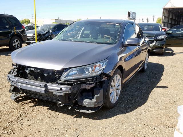 1HGCR2F85FA224963 - 2015 HONDA ACCORD EXL GRAY photo 2