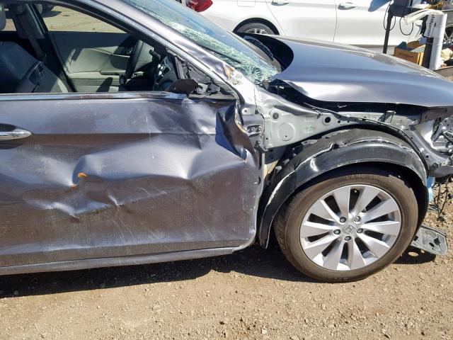 1HGCR2F85FA224963 - 2015 HONDA ACCORD EXL GRAY photo 9