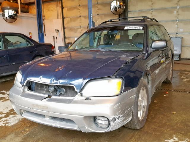 4S3BH675547613721 - 2004 SUBARU LEGACY OUT BLUE photo 2