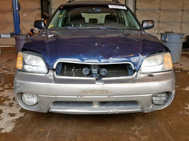 4S3BH675547613721 - 2004 SUBARU LEGACY OUT BLUE photo 9