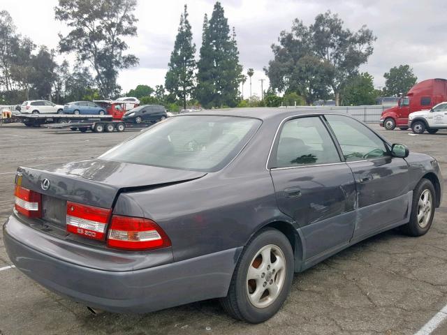 JT8BF28G9Y0282265 - 2000 LEXUS ES 300 GRAY photo 4