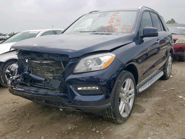 4JGDA5JB5FA455324 - 2015 MERCEDES-BENZ ML 350 BLUE photo 2