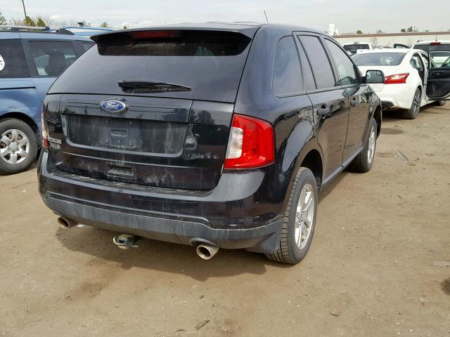 2FMDK3GC8BBA89097 - 2011 FORD EDGE SE BLACK photo 4