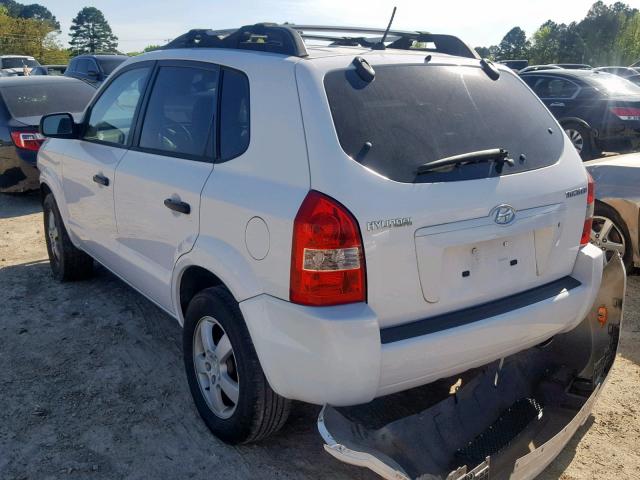 KM8JM12B26U354113 - 2006 HYUNDAI TUCSON GL WHITE photo 3