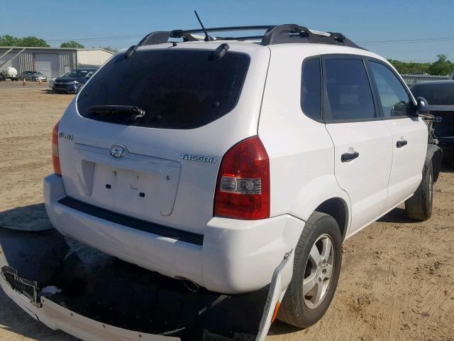 KM8JM12B26U354113 - 2006 HYUNDAI TUCSON GL WHITE photo 4