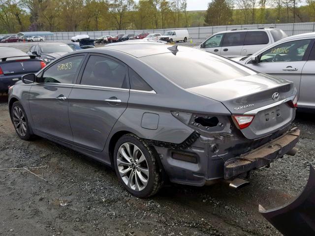 5NPEC4AC9DH634915 - 2013 HYUNDAI SONATA SE GRAY photo 3