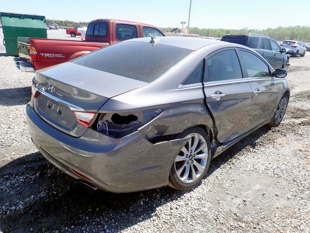 5NPEC4AC9DH634915 - 2013 HYUNDAI SONATA SE GRAY photo 4