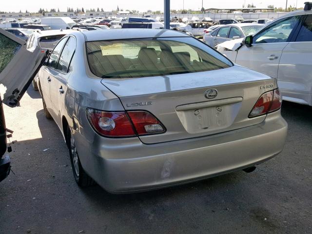 JTHBF30G130143371 - 2003 LEXUS ES 300 SILVER photo 3