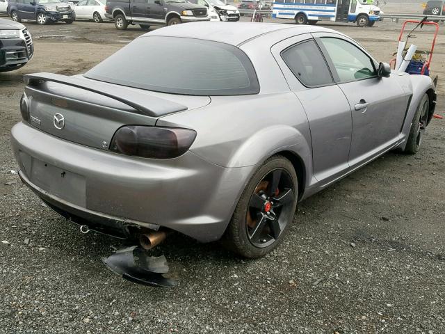 JM1FE173850161141 - 2005 MAZDA RX8 GRAY photo 4