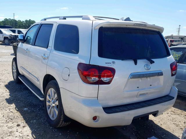 5TDYY5G12JS071786 - 2018 TOYOTA SEQUOIA PL WHITE photo 3