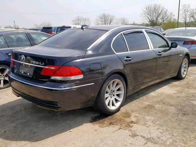 WBAHN03566DD98151 - 2006 BMW 760 LI BLACK photo 4