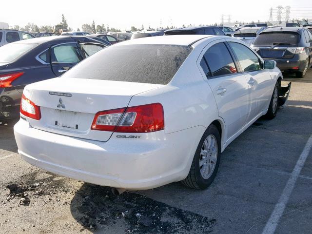 4A32B2FFXBE018387 - 2011 MITSUBISHI GALANT FE WHITE photo 4