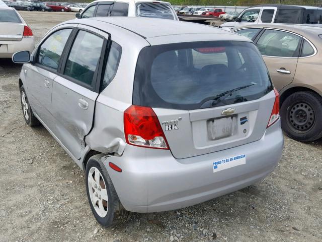 KL1TD66637B742723 - 2007 CHEVROLET AVEO BASE ვერცხლისფერი ფოტო 3