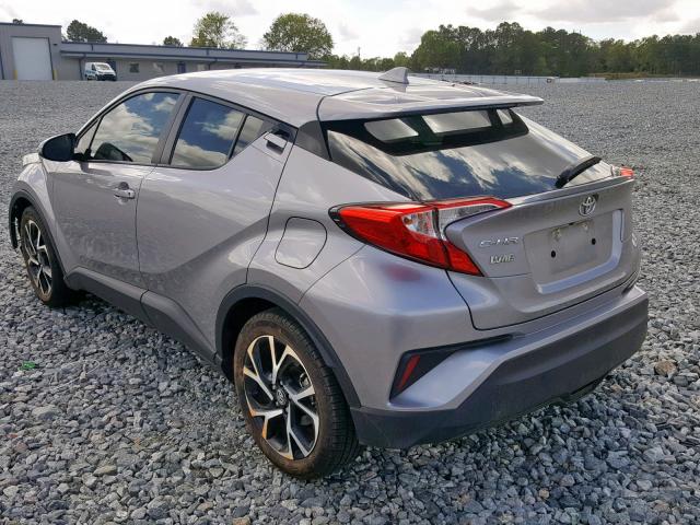 NMTKHMBX9JR034356 - 2018 TOYOTA C-HR XLE SILVER photo 3