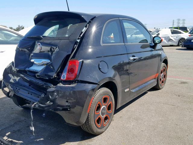 3C3CFFGE1HT565537 - 2017 FIAT 500 ELECTR BLACK photo 4