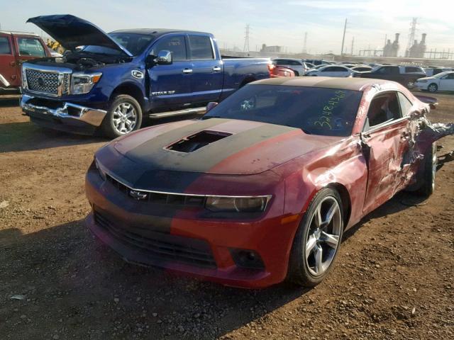 2G1FH1EJ8F9133669 - 2015 CHEVROLET CAMARO SS MAROON photo 2